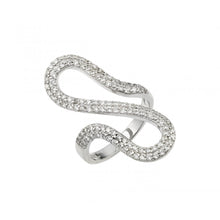 Load image into Gallery viewer, Sterling Silver Rhodium Plated Wiggly Ring