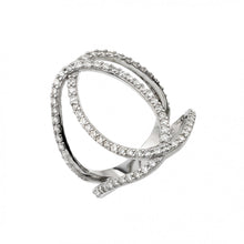 Load image into Gallery viewer, Sterling Silver Rhodium Plated Interlace Ring