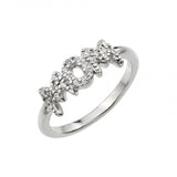 Sterling Silver Rhodium Plated Mom Ring