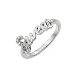 Sterling Silver Rhodium Plated Sweet Ring