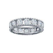 Load image into Gallery viewer, Sterling Silver Rhodium Plated Round CZ Band - silverdepot