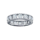 Sterling Silver Rhodium Plated Round CZ Band