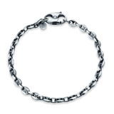 Sterling Silver Gun Metal Plated Marina Bracelet