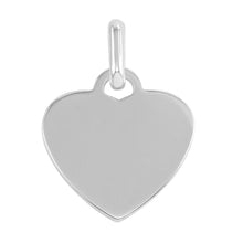 Load image into Gallery viewer, Sterling Silver High Polished Engravable Heart Pendant