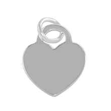 Load image into Gallery viewer, Sterling Silver High Polished Engravable Heart Pendant