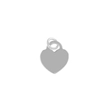 Load image into Gallery viewer, Sterling Silver High Polished Engravable Heart Pendant