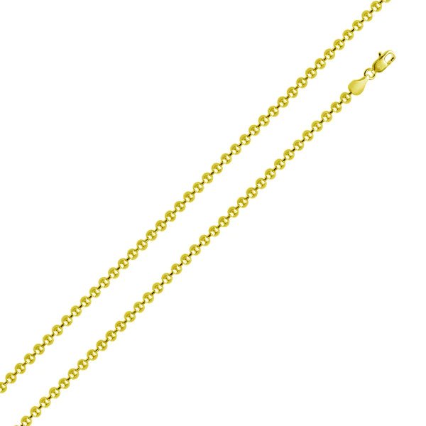 Sterling Silver Gold Plated Bead Chain