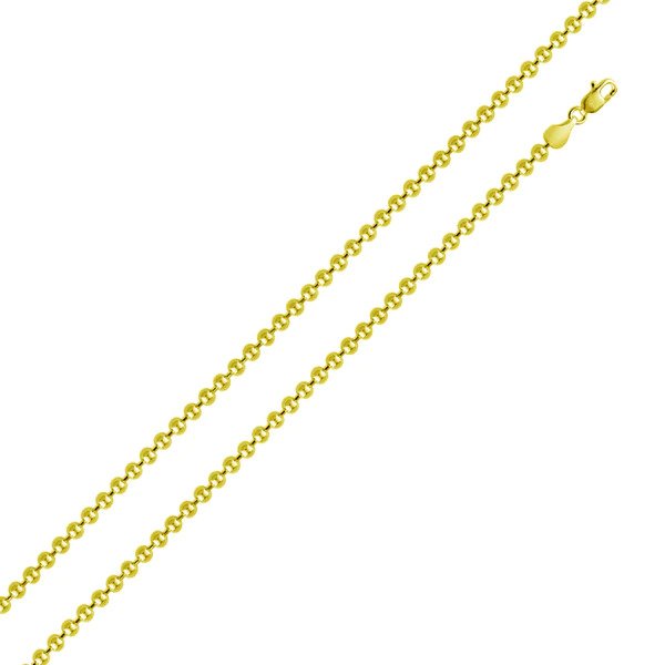 Sterling Silver Gold Plated Bead Chain
