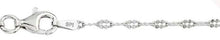 Load image into Gallery viewer, Sterling Silver Rhodium Plated Diamond Cut Oval Link 030-2mm Chain with Spring Clasp Closure