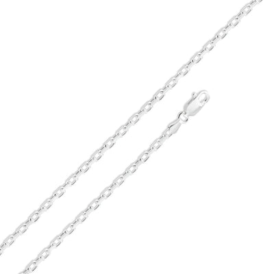 Sterling Silver Diamond Cut Forzatina Link 080 Chain 2mm