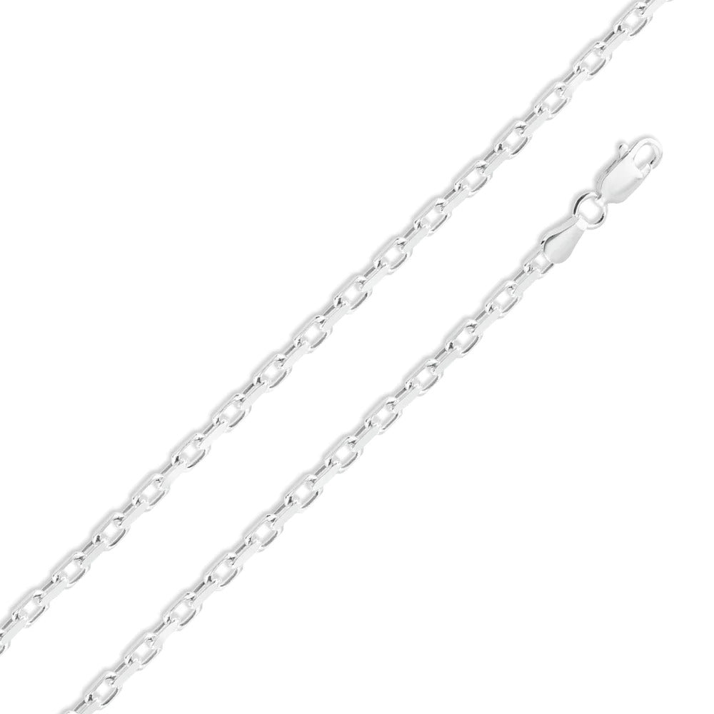 Sterling Silver Diamond Cut Forzatina Link 120-3.5mm Chain