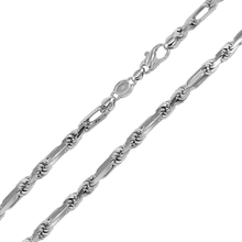 Load image into Gallery viewer, Sterling Silver Rhodium Plated Handmade Figarope Milano Hip Hop Chain Or Bracelet Width-6.2mm