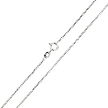 Load image into Gallery viewer, Sterling Silver Rhodium Plated Shinny Greek Link Box 1mm-022 Chain