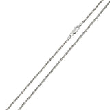 Sterling Silver Rhodium Plated Round Box 1.6mm-030 Chain
