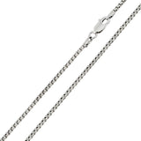 Sterling Silver Rhodium Plated Round Box 3.3mm-060 Chain