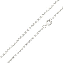 Load image into Gallery viewer, Italian Sterling Silver Rhodium Plated Rolo Chain 020- 1.35 mm with Spring Clasp Closure
