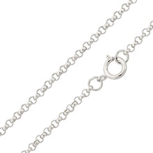 Load image into Gallery viewer, Italian Sterling Silver Rhodium Plated Rolo Chain 035- 2.6 mm with Spring Clasp Closure