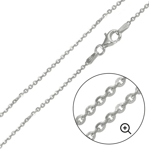 Sterling Silver Rhodium Plated Brillantina Diamond Cut 040-1.8mm Chain
