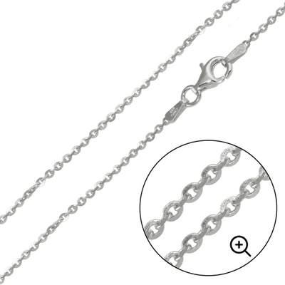 Sterling Silver Rhodium Plated Brillantina Diamond Cut 040-1.75mm Chain