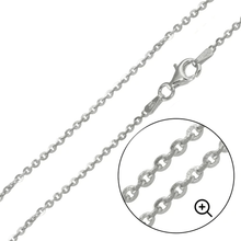 Load image into Gallery viewer, Sterling Silver Rhodium Plated Brillantina Diamond Cut 050 Chain Bracelet-3mm