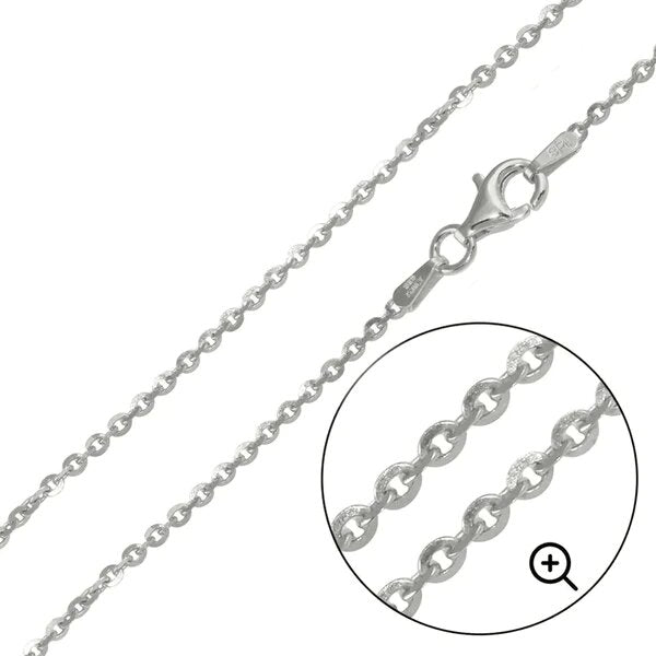 Sterling Silver Rhodium Plated Brillantina DC 030-1.4mm Chain