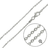Sterling Silver Rhodium Plated Brillantina DC 030-1.4mm Chain
