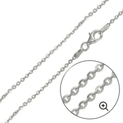 Sterling Silver Rhodium Plated Brillantina DC 030-1.4mm Chain
