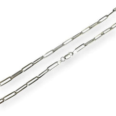 Sterling Silver Diamond Cut Paperclip 120 Link 4.3mm Chain