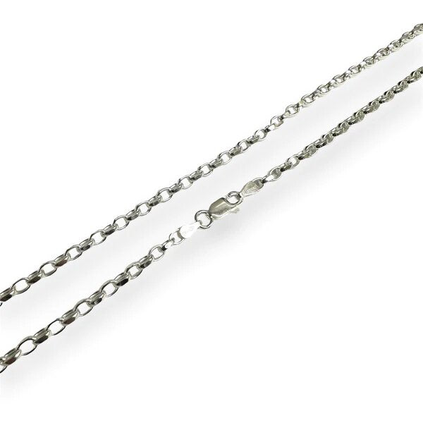 Sterling Silver Flat Wire 4 Wided DC Oval Rolo 090-5.3mm Chains