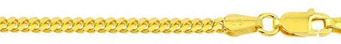 Italian Sterling Silver Gold Plated Miami Curb Chain Link 120-4.1 MM with Lobster Clasp Closure