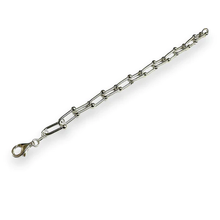 Load image into Gallery viewer, Sterling Silver Paperclip 7.6mm Bow Link Bracelet--Length 8&quot;