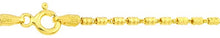 Load image into Gallery viewer, Italian Sterling Silver Gold Plated Tube Brite Chain 1.4 MM with Spring Clasp Closure