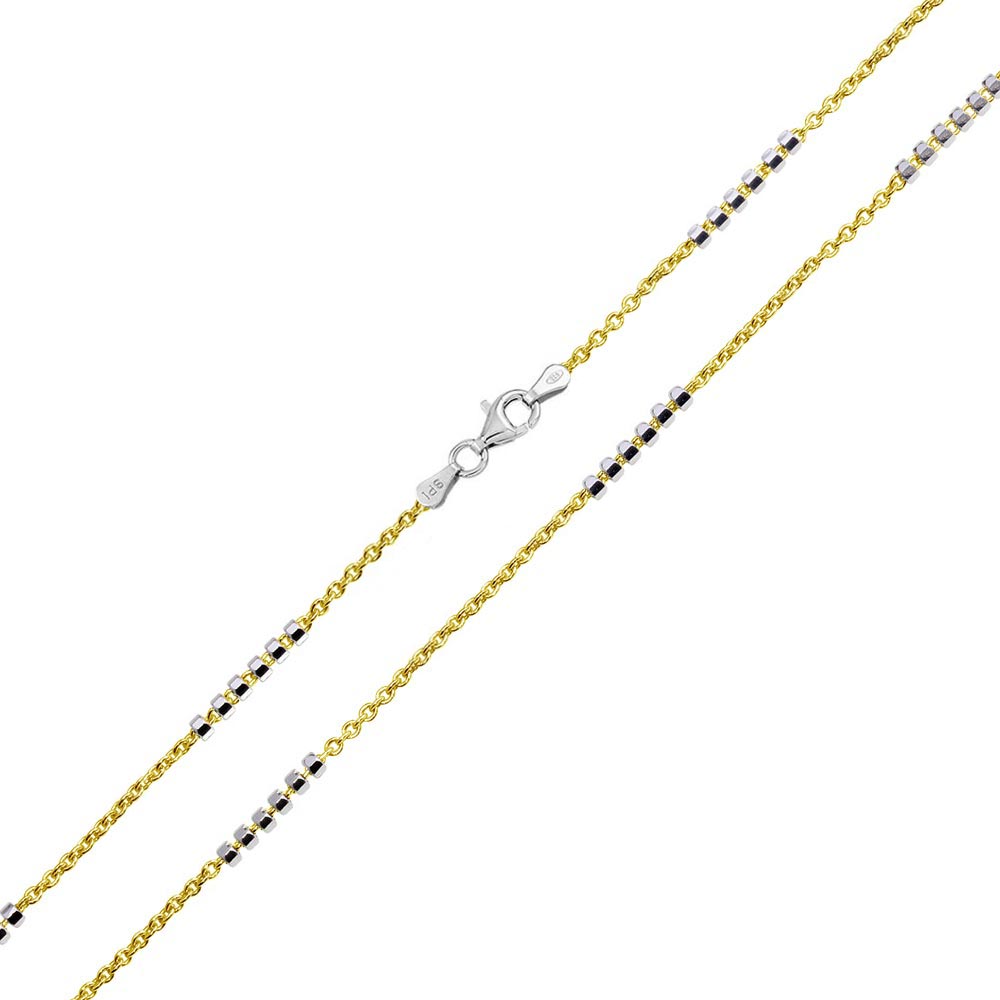 Sterling Silver Gold Plated DC Six Beads Link Chains