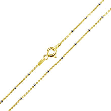 Load image into Gallery viewer, (PACK OF 6) Sterling Silver Gold Plated 1.4MM Diamond Cut Beaded Chains