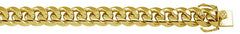 Italian Sterling Silver Gold Plated Miami Curb Chain Link 10.9 MM with Lobster Clasp Closure