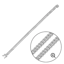 Load image into Gallery viewer, Sterling Silver Rhodium Plated Miami Curb Hip Hop Bracelet Width-7mm