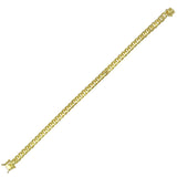 Sterling Silver Gold Plated Miami Curb Bracelet