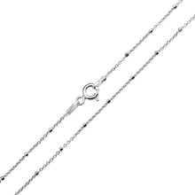 Load image into Gallery viewer, Sterling Silver Rhodium Plated Diamond Cut Beaded Chain