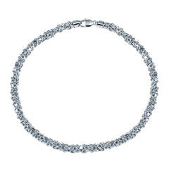 Sterling Silver Rhodium Plated Multi Link Chain
