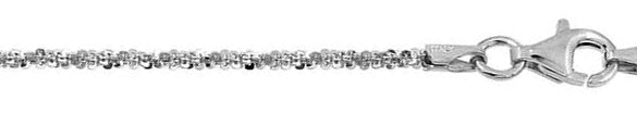 Sterling Silver High Polished Rock 1.4mm-025 Chain