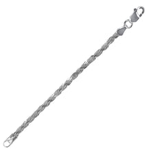 Load image into Gallery viewer, Sterling Silver Diamond Cut High Polished Rope 080-3.7mm Bracelet