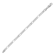 Load image into Gallery viewer, Sterling Silver High Polished Figaro 080 Bracelet