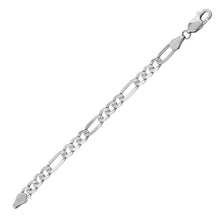 Load image into Gallery viewer, Sterling Silver High Polished Figaro 250 Bracelet