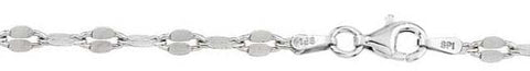 Sterling Silver High Polished Moka 2.2mm-030 Chain Link