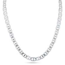 Load image into Gallery viewer, Sterling Silver Flat Marina One Sided Diamond Cut 6.2mm Chain