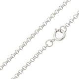 Sterling Silver High Polished Round Rolo 2.6mm-040 Chain with Spring Clasp