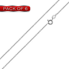 Load image into Gallery viewer, Pack of 6 Sterling Silver Anchor 030-1.2MM Chain