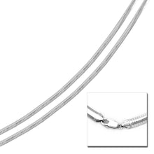 Load image into Gallery viewer, Sterling Silver High Polished Flat 2.5mm Omega Chainﾠ