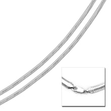 Load image into Gallery viewer, Sterling Silver High Polished Flat 3mm Omega Chainﾠ
