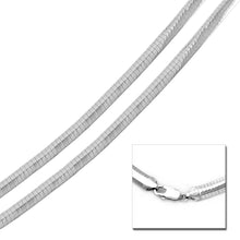 Load image into Gallery viewer, Sterling Silver High Polished Flat 6mm Omega Chainﾠ